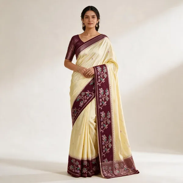 Yellow_Raw_Mango_Silk_Saree_With_Blouse_Piece_For_Women
