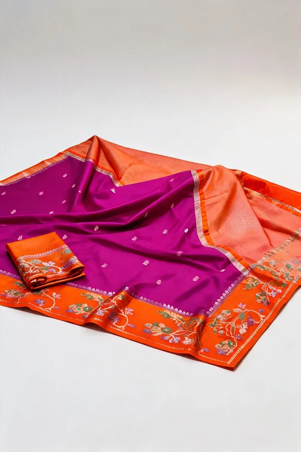 Magenta_Raw_Mango_Silk_Saree_With_Blouse_Piece_For_Women