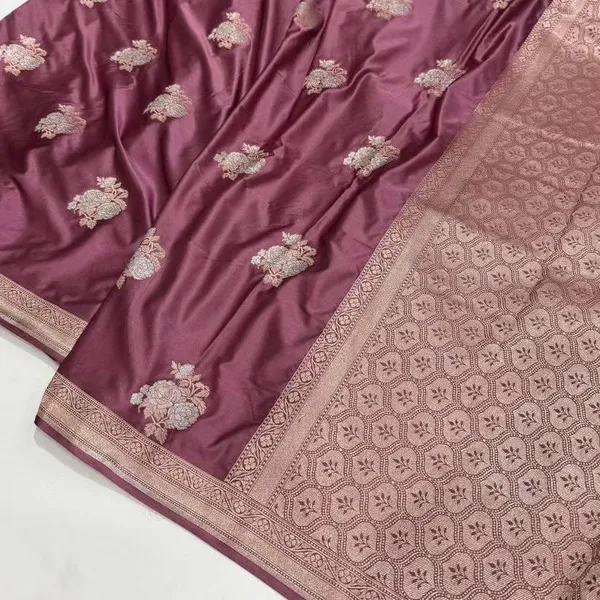 Wine_Mashru_Silk_Saree_With_Blouse_Piece_For_Women