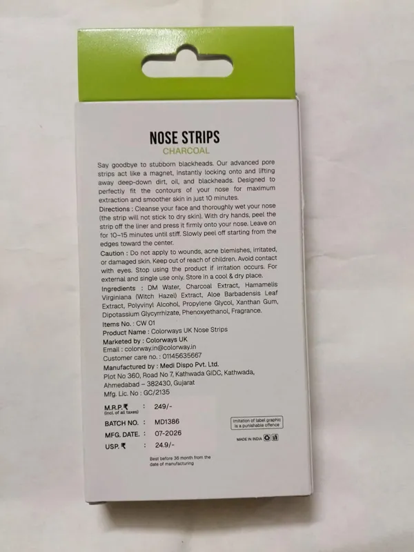 Colorways_UK_Charcoal_Cleansing_Nose_Strips