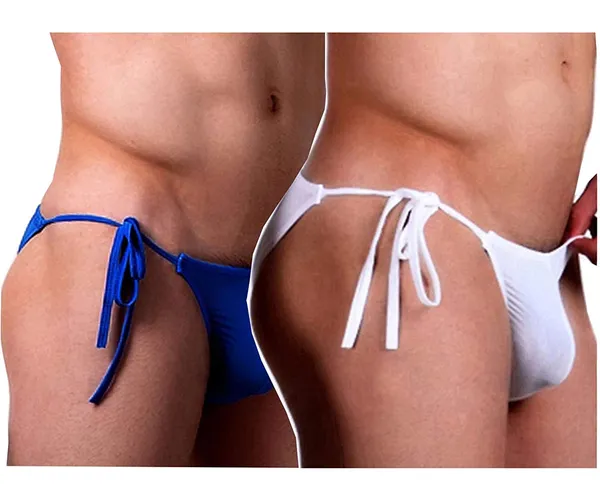 Blue_And_White_Side_Tie_Bikini_Briefs_for_Men