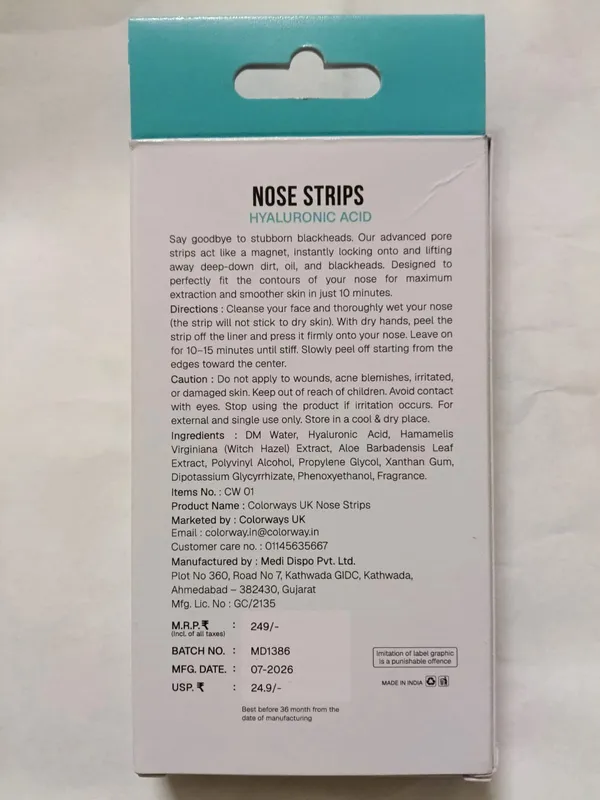 Colorways_UK_Hyaluronic_AcidCleansing_Nose_Strips