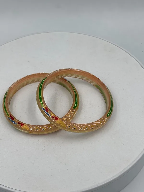 Gold-Tone_Enamel_Embellished_Bangles_for_Women