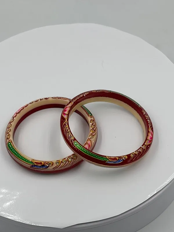 Maroon_Enamelled_Traditional_Bangles_for_Women