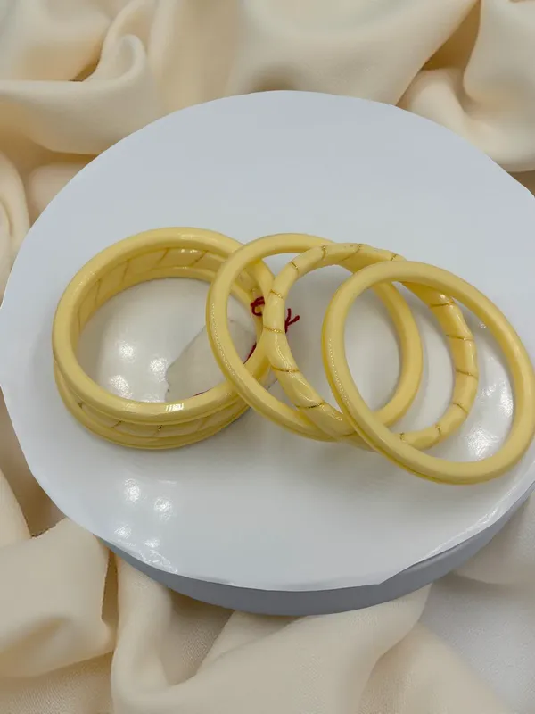 Cream_Textured_Gold-Tone_Bangles_Set_for_Women