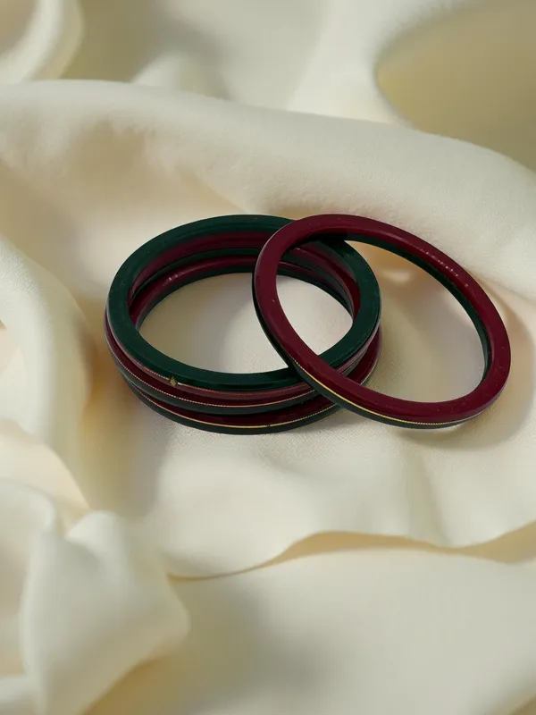 Green_And_Maroon_Embellished_Bangle_Set_for_Women