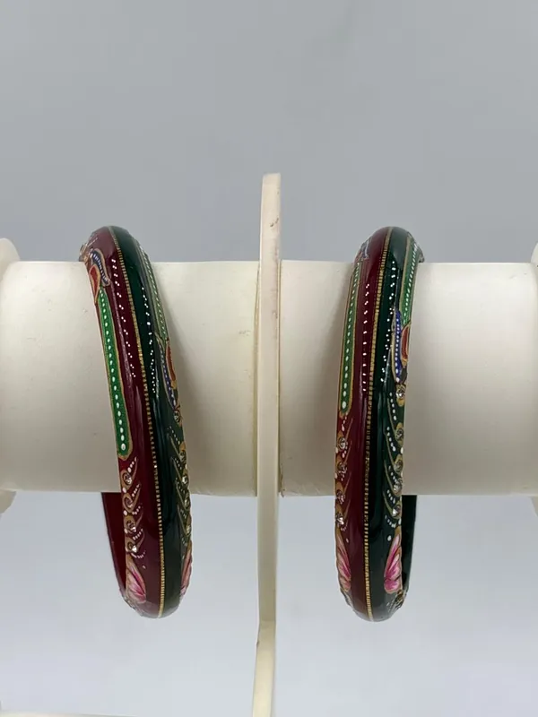 Maroon_Handpainted_Traditional_Bangles_for_Women