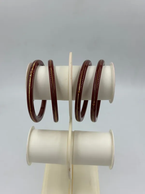Maroon_Gold_Detail_Bangle_Set_for_Women