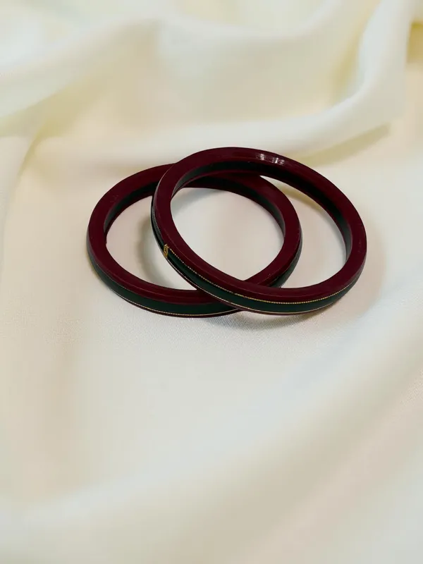 Maroon_Green_Decorative_Bangles_for_Women