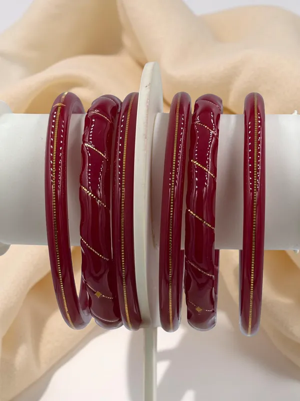 Maroon_Gold_Tone_Embellished_Bangle_Set_for_Women