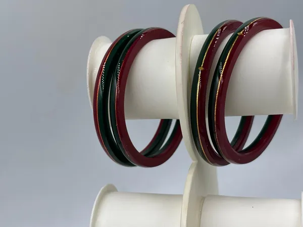 Green_And_Maroon_Embellished_Bangle_Set_for_Women