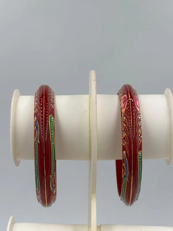 Maroon_Embellished_Bangle_Set_for_Women