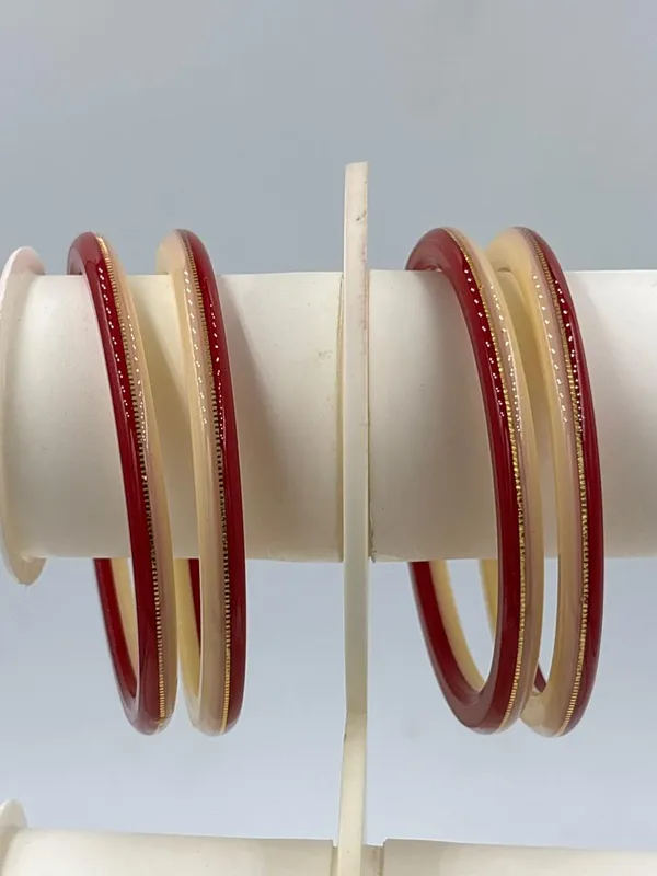 Maroon_Cream_Glossy_Bangles_Set_For_Women