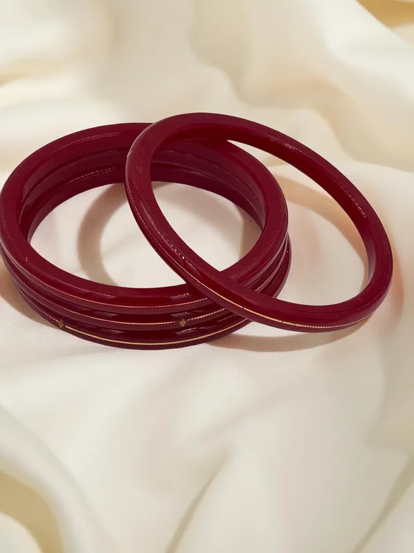 Maroon_Gold_Accent_Bangle_Set_for_Women