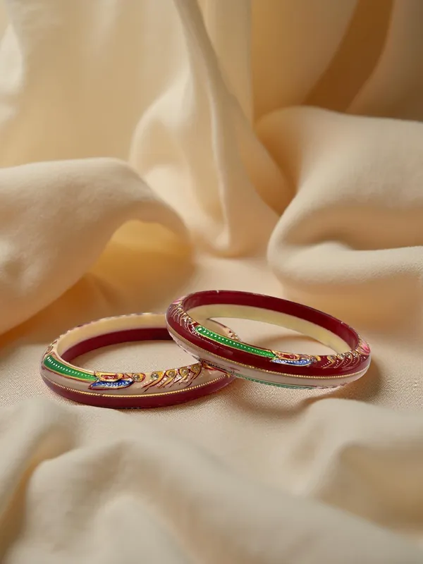 Maroon_Enamelled_Traditional_Bangles_for_Women