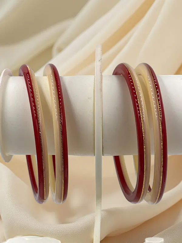 Maroon_And_Cream_Traditional_Bangles_Set_for_Women