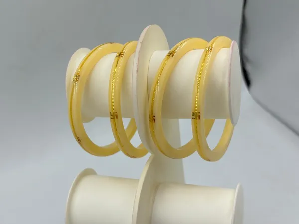 Yellow_Gold_Tone_Patterned_Bangles_for_Women