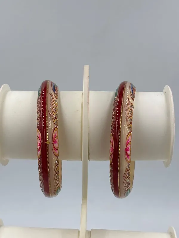 Maroon_Enamelled_Traditional_Bangles_for_Women