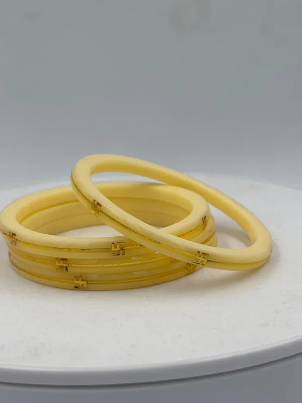 Yellow_Gold_Tone_Patterned_Bangles_for_Women