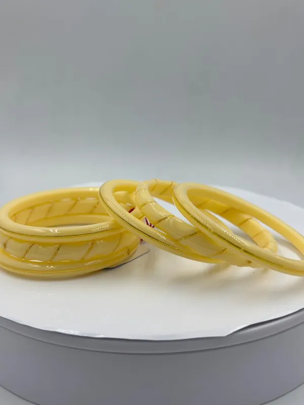 Cream_Textured_Gold-Tone_Bangles_Set_for_Women