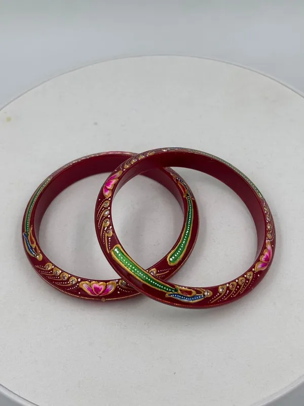 Maroon_Embellished_Bangle_Set_for_Women