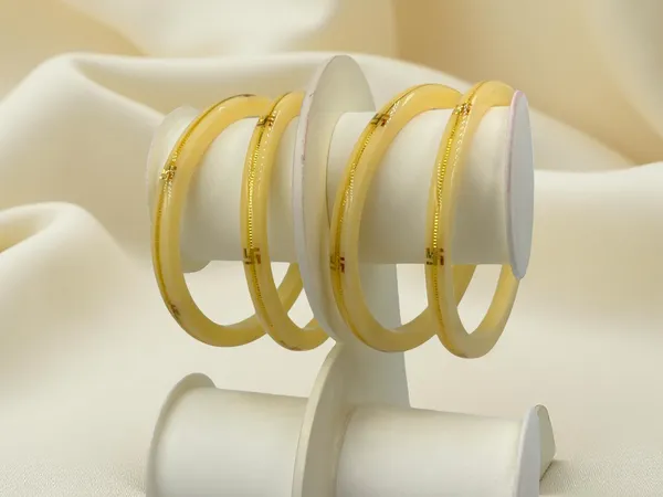 Yellow_Gold_Tone_Patterned_Bangles_for_Women