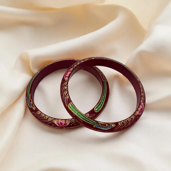 Red_Gold-Tone_Plastic_Hand_Painted_Bangle_Set_For_Women_Pack_Of_2