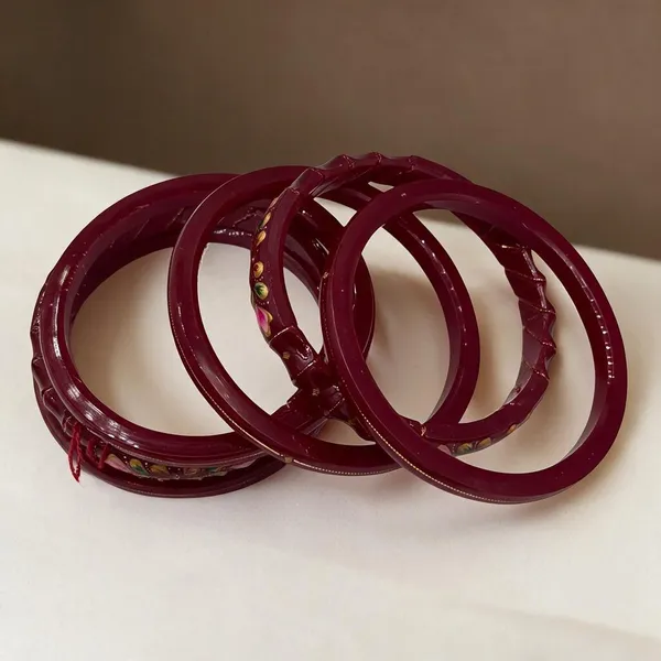 Red_Gold-Tone_Hand_Painted_Floral_Bangle_Set_For_Women_Pack_Of_6