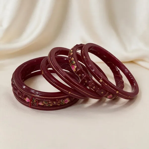 Red_Gold-Toned_Plastic_Floral_Traditional_Bangle_Set_For_Women_Pack_Of_6