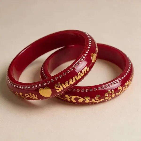Red_Gold-Toned_Personalized_Engraved_Bangle_Set_For_Women_Pack_Of_2