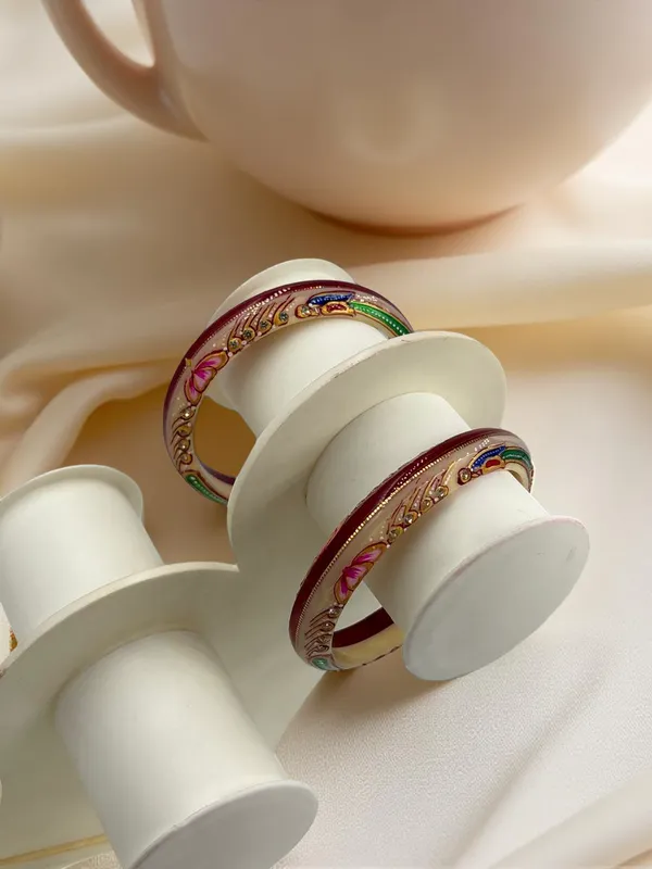 Maroon_Enamelled_Traditional_Bangles_for_Women