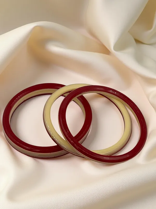 Maroon_And_Cream_Traditional_Bangles_Set_for_Women
