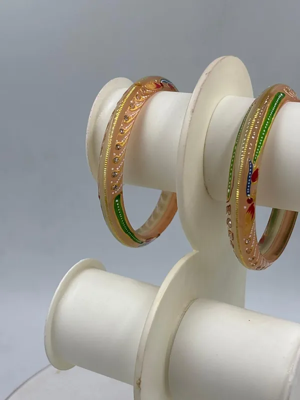 Gold-Tone_Enamel_Embellished_Bangles_for_Women
