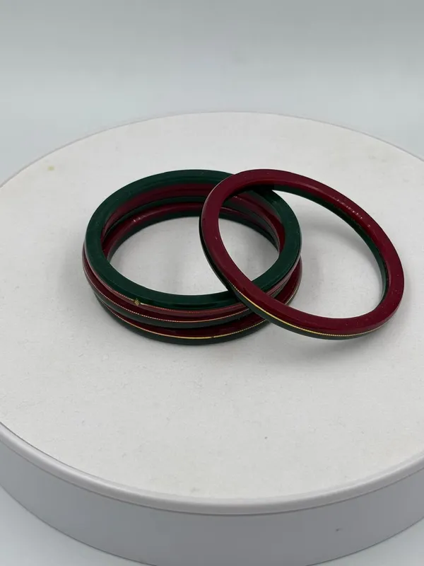 Green_And_Maroon_Embellished_Bangle_Set_for_Women