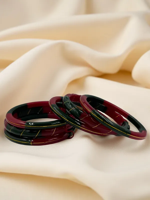 Maroon_Black_Embellished_Bangle_Set_for_Women