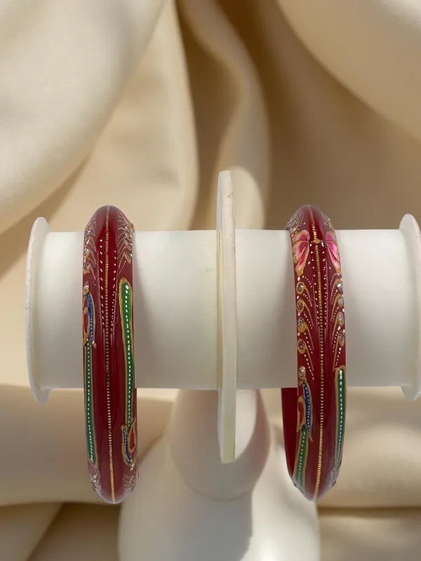 Maroon_Embellished_Bangle_Set_for_Women