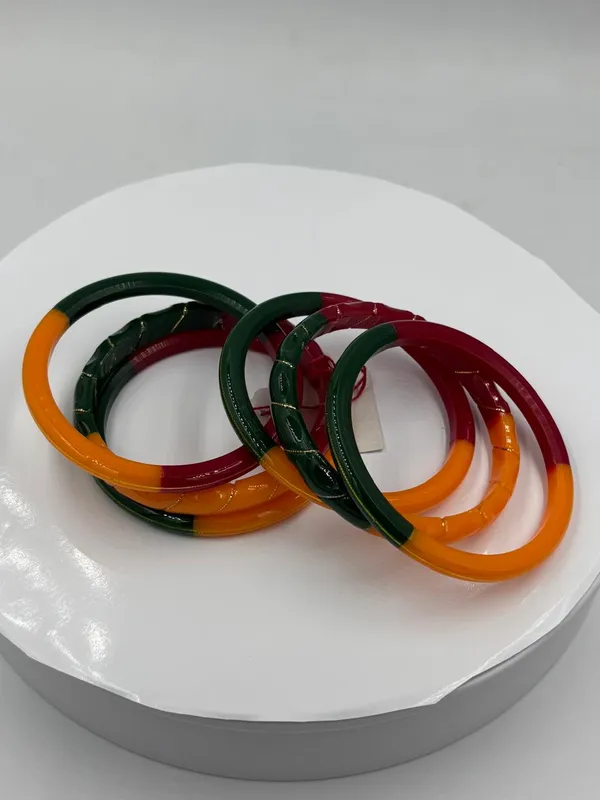 Shreenathji_Gold_Daily_Wear_&_Festive_Bangles_22K_Gold_Tri_Colour_Red,_Green_&_Orange_Bangle_Set_(Pack_of_6)
