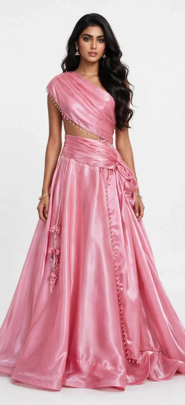 Pink_Shimmer_Draped_Lehenga_Set_for_Women