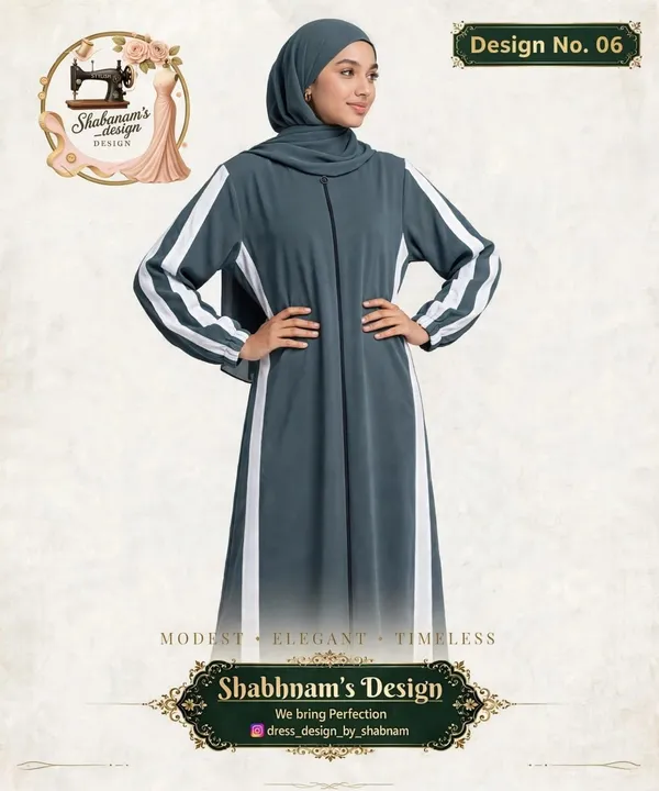 Grey_Striped_Full_Length_Abaya_for_Women