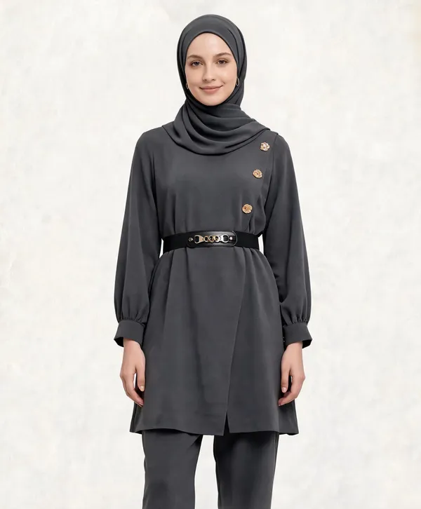 Charcoal_Grey_Cye_Crush_Relaxed_Tunic_And_Pants_Set_For_Women