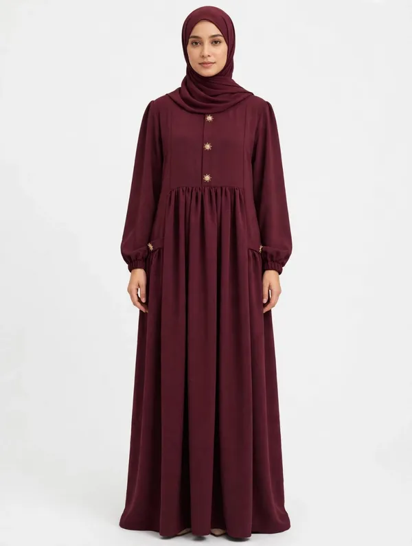 Maroon_Flowing_Full_Length_Abaya_Dress_for_Women