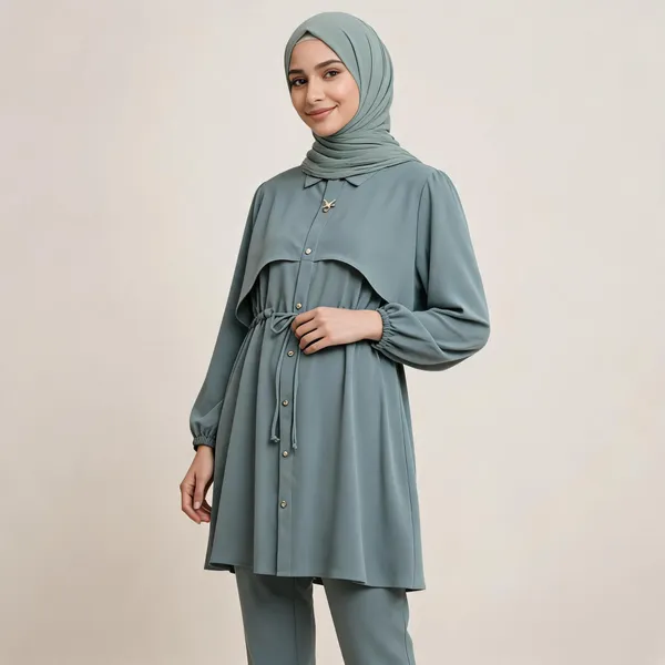 Sage_Green_Cye_Crush_Button_Front_Flared_Tunic_For_Women