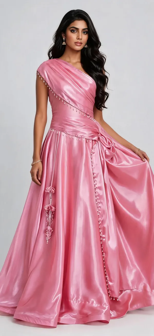 Pink_Jimmy_Choo_Draped_Flared_Lehenga_Set_For_Women