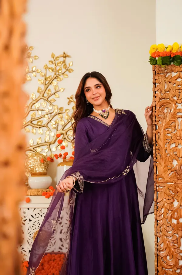 Purple_Embroidered_Anarkali_Suit_Set_For_Women