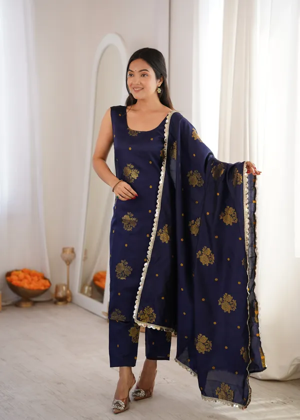 Navy_Blue_Printed_Straight_Kurta_Set_For_Women