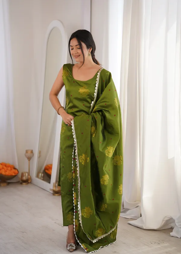 Green_Floral_Print_Kurta_Set_For_Women