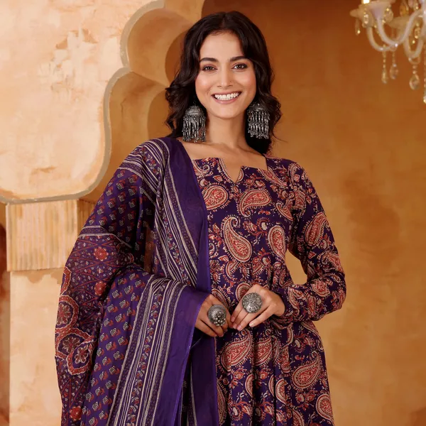 Purple_Printed_Anarkali_Suit_Set_For_Women