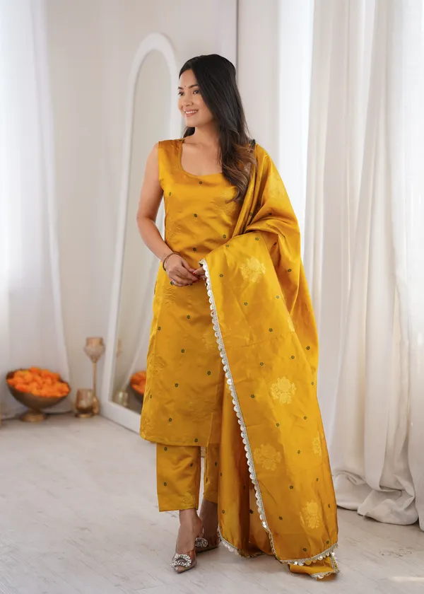 Mustard_Floral_Suit_Set_For_Women
