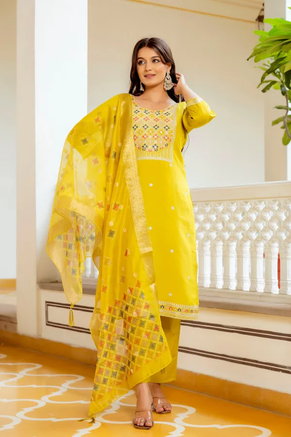 Yellow_Embroidered_Straight_Kurta_Set_With_Dupatta_For_Women