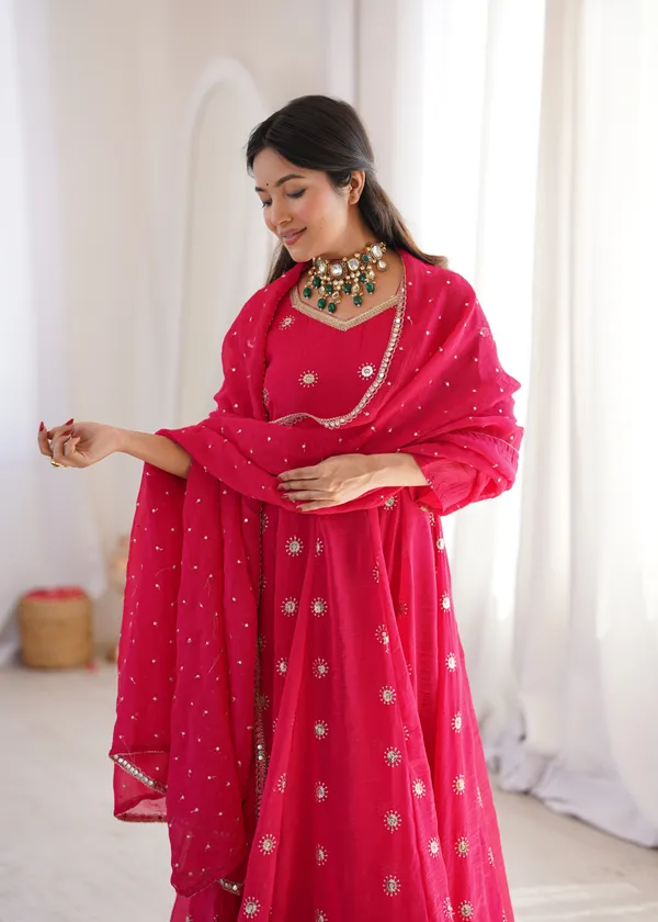 Pink_Embellished_Anarkali_Suit_Set_For_Women